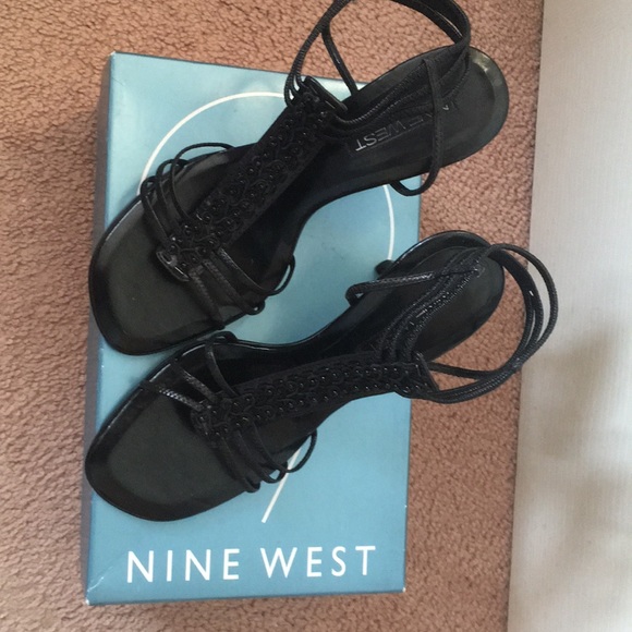Nine West Fancy Black Sandals - Picture 1 of 4